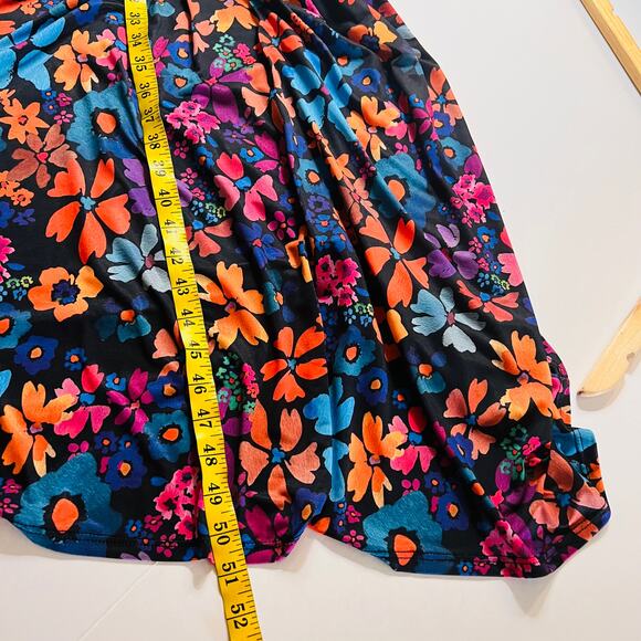ASOS Multicolored Floral Tie Back Maxi Dress Size 10 - Picture 11 of 12